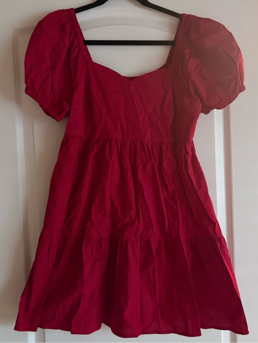 Raspberry Puff Sweetheart Babydoll dress